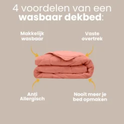 Easy Dekbed Zonder Overtrek - Velvet - Roze