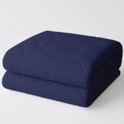 Easy Dekbed Zonder Overtrek Wave Uni - Navy