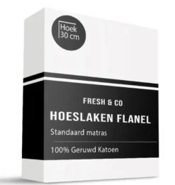 Flanel Dekbedovertrek + Hoeslaken - Wit