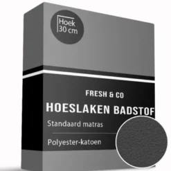Hoeslaken - Badstof - Antraciet