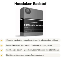 Hoeslaken - Badstof - Antraciet