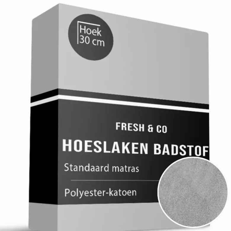 Hoeslaken - Badstof - Lichtgrijs