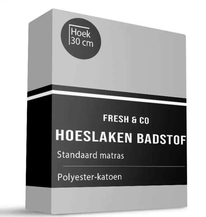 Hoeslaken - Badstof - Lichtgrijs