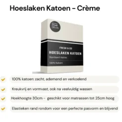 Hoeslaken - Katoen - Crème
