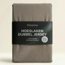 Hoeslaken - Katoen Dubbel Jersey - Truffel