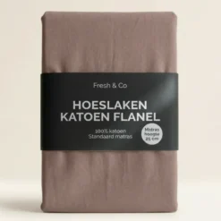 Hoeslaken - Katoen Flanel - Bruin