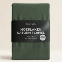 Hoeslaken - Katoen Flanel - Donkergroen