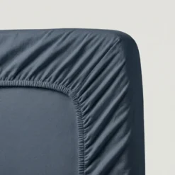 Hoeslaken Katoen Flanel - Navy