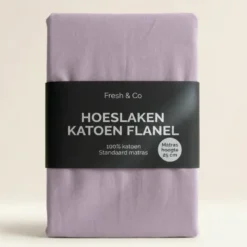 Hoeslaken - Katoen Flanel - Paars