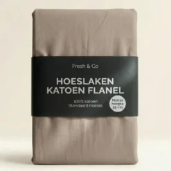 Hoeslaken - Katoen Flanel - Taupe