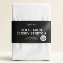 Hoeslaken Katoen - Jersey Stretch - Wit