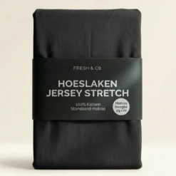 Hoeslaken - Katoen Jersey Stretch - Zwart