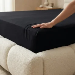 Hoeslaken - Katoen Jersey Stretch - Zwart
