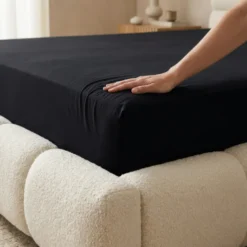 Hoeslaken - Katoen Jersey Stretch - Extra Hoog - Zwart