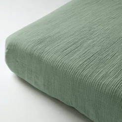 Hoeslaken Katoen Mousseline - Groen