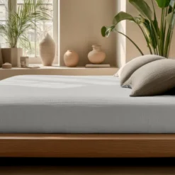 Hoeslaken Katoen Mousseline - Creme