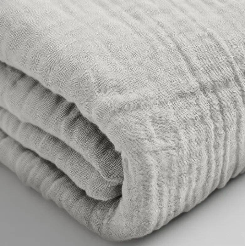 Hoeslaken Katoen Mousseline - Creme