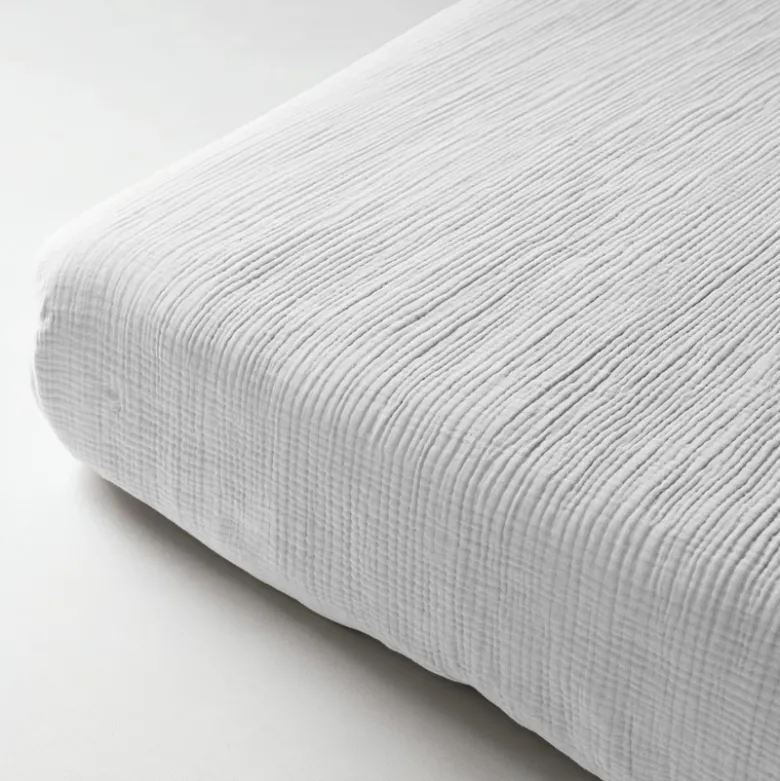 Hoeslaken Katoen Mousseline - Wit