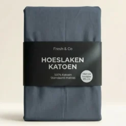 Hoeslaken - Katoen - Navy