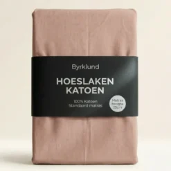 Hoeslaken Katoen - Oud Roze