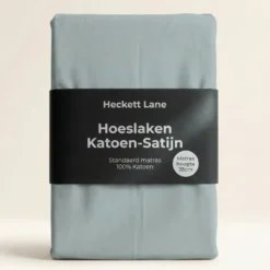Hoeslaken Katoen-Satijn - Blauw