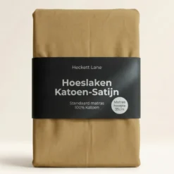 Hoeslaken Katoen-Satijn - Goud