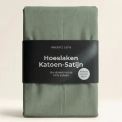 Hoeslaken Katoen-Satijn - Groen