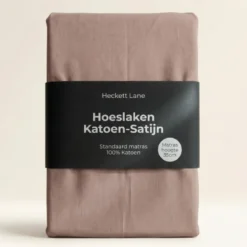 Hoeslaken Katoen-Satijn - Licht Rosé