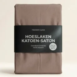 Hoeslaken Katoen-Satijn - Rosé