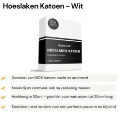 Hoeslaken - Katoen - Wit