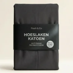 Hoeslaken - Katoen - Zwart