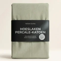 Hoeslaken Percale-Katoen - Groen