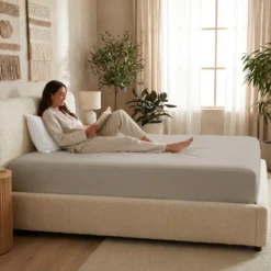 Hoeslaken Percale-Katoen - Zand