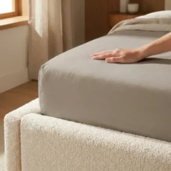 Hoeslaken Percale-Katoen - Zand