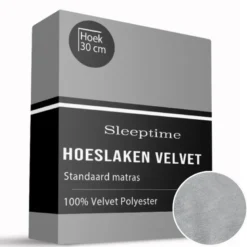 Hoeslaken - Velvet - Grijs