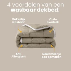 Lazy Dekbed Zonder Overtrek - 3D Air - Taupe