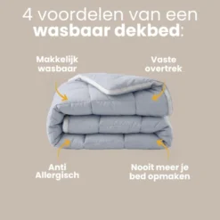 Lazy Dekbed Zonder Overtrek - 3D Air - Blauw