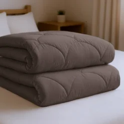 Lazy Dekbed Zonder Overtrek - Double Face - Bruin/Antraciet