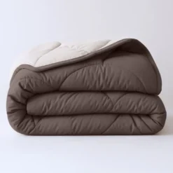 Lazy Dekbed Zonder Overtrek - Double Face - Bruin/Off White