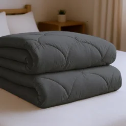 Lazy Dekbed Zonder Overtrek - Double Face - Antraciet/Off White