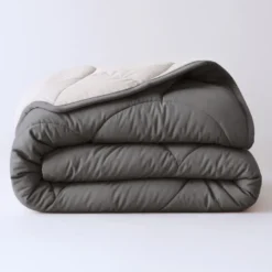 Lazy Dekbed Zonder Overtrek - Double Face - Antraciet/Off White