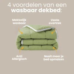 Lazy Dekbed Zonder Overtrek - 3D Air - Groen