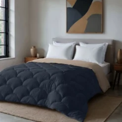 Lazy Dekbed Zonder Overtrek - Double Face - Antraciet /Taupe