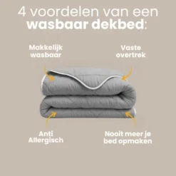 Lazy Dekbed Zonder Overtrek - Grijs