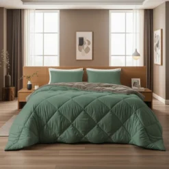 Lazy Dekbed Zonder Overtrek - Groen/Kaki