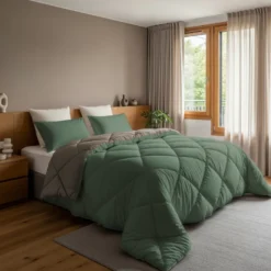 Lazy Dekbed Zonder Overtrek - Groen/Kaki