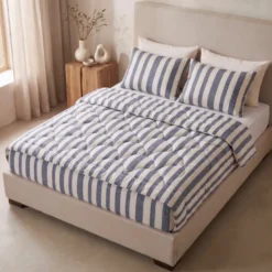 Lazy Dekbed Zonder Overtrek met Instopstrook - Katoen - Royal Stripe
