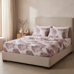 Lazy Dekbed Zonder Overtrek met Instopstrook - Katoen - Dust Rose