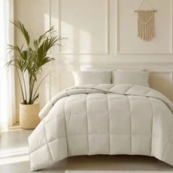 Lazy Dekbed Zonder Overtrek - Percale Katoen - Beige