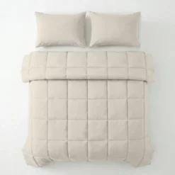 Lazy Dekbed Zonder Overtrek - Percale Katoen - Beige